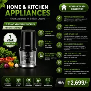 AGARO Elegant Vegetable Chopper 400W