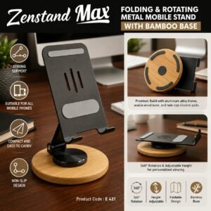 Zenstand Max: Folding & Rotating Metal Mobile Stand with