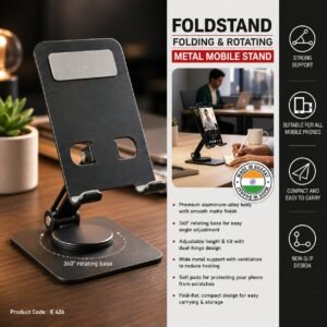 Foldstand: Folding & Rotating Metal Mobile Stand | Folds
