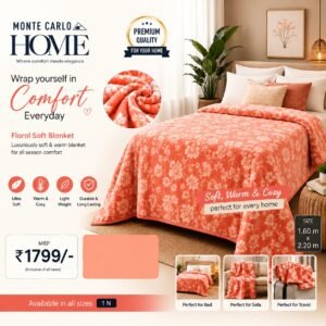 Monte Carlo Floral Soft Blanket