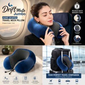 DriftMate Jumbo: Hump shaped Travel Neck Pillow - High