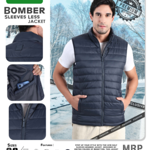 Bomber Sleeveless Jacket - Navy