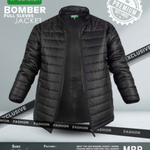 Bomber Full Sleeves Jacket - Black (Alt.)