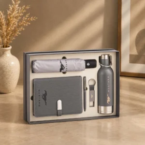 Travel & Work Gift Set with Umbrella and 470 ml Flask